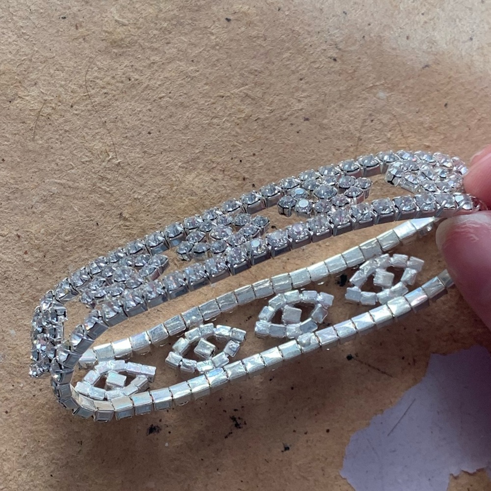 Silver bracelet only worn once for $5. It stretches to fit all sizes